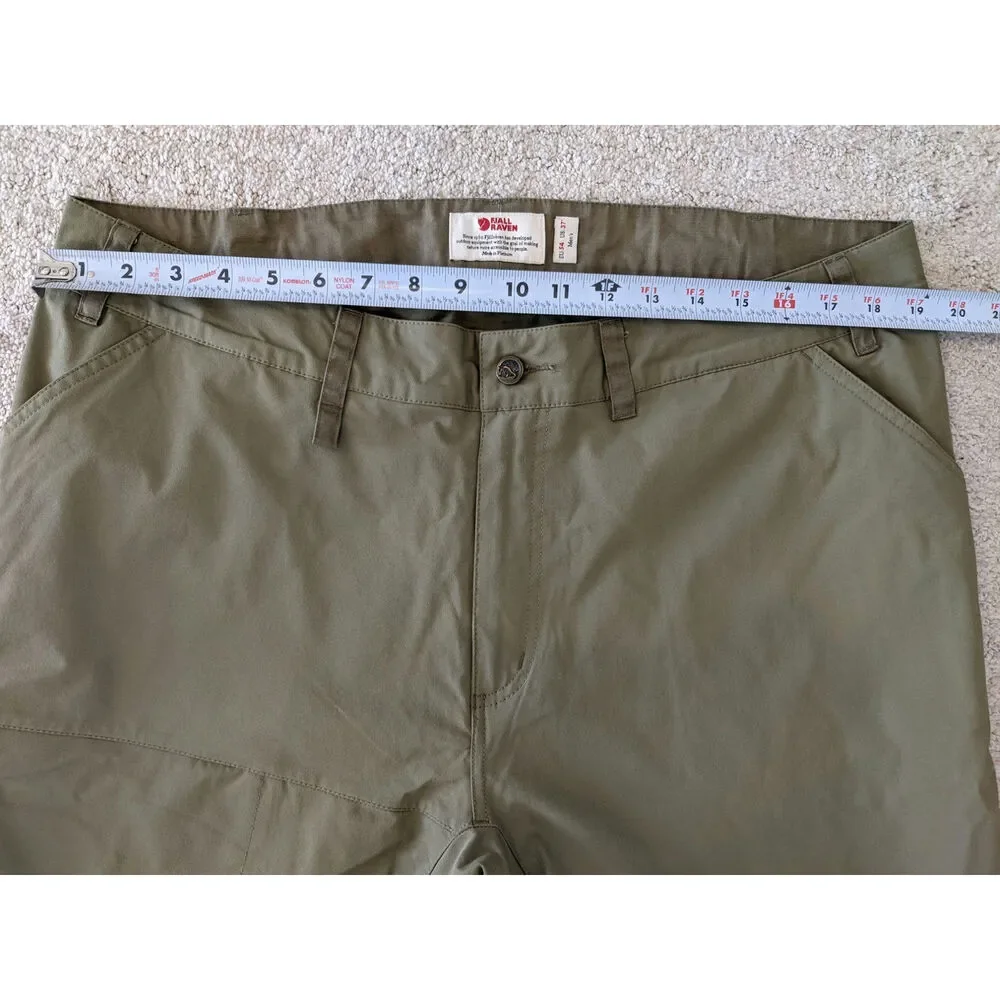 Fjallraven Abisko Lite Shorts Men's Size EU 54 US 37 Olive Green Hiking Trekking
